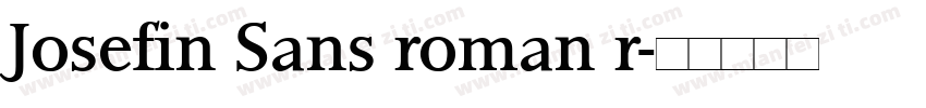 Josefin Sans roman r字体转换
